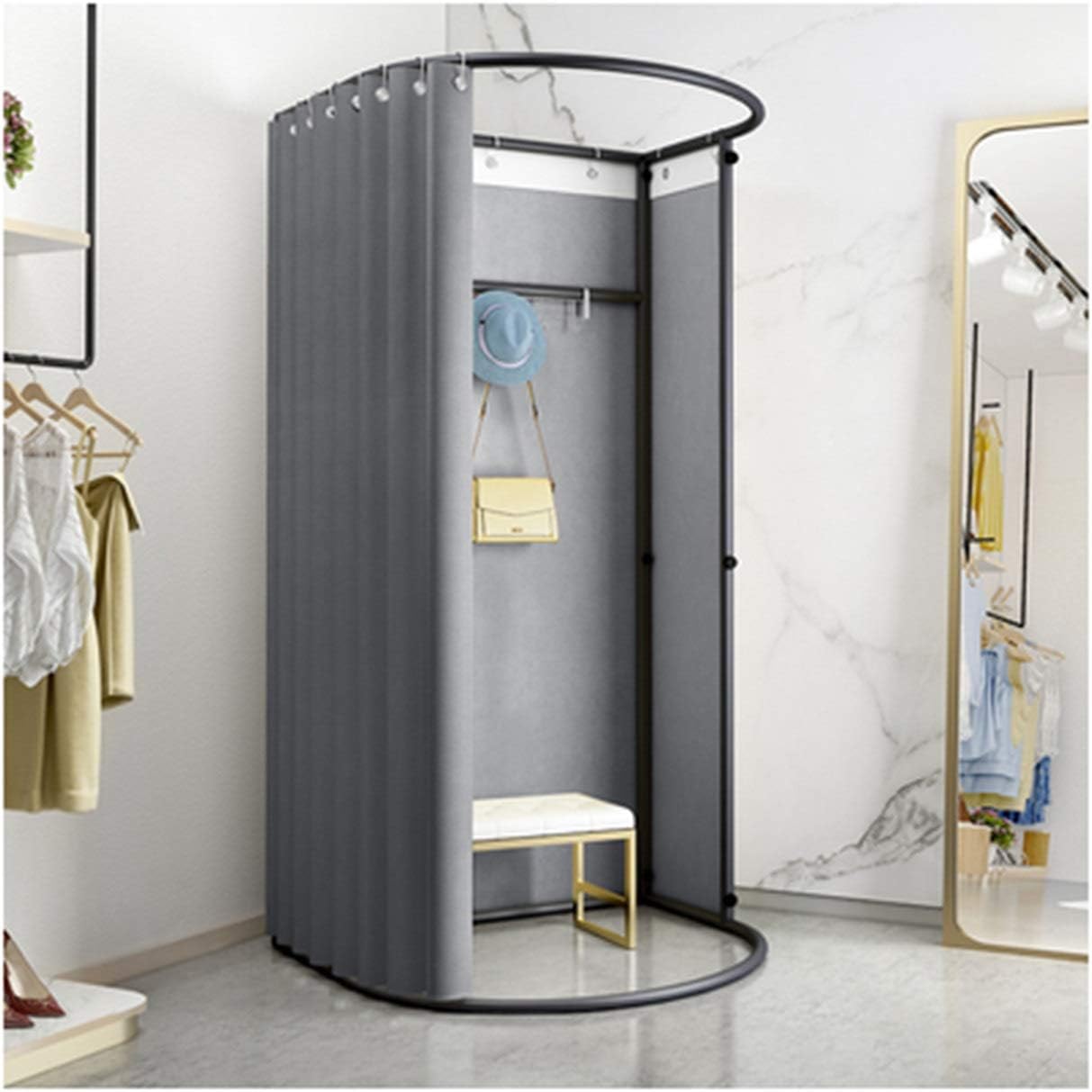 Gdming 衣料品店 試着室 床 パーマネント ロッカールーム モバイル 運ぶ ロッカールーム カーテンキット にとって オフィス 一時的 ディスプレイスタンド 10色 Color F Size 80x85x0cm Cafe Du Jardin Com