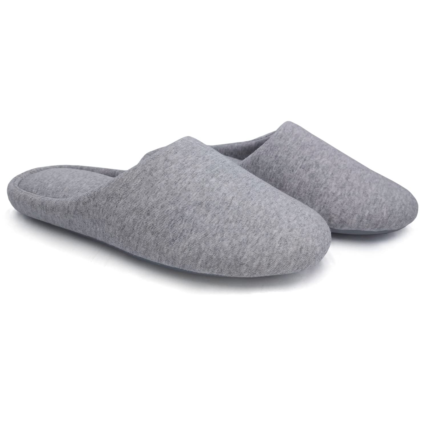 ofoot Women's Memory Foam Cotton House Slippers for Summer - Comfortable,Washable Indoor Bedroom Shoes with Non-Slip Rubber Outsoles