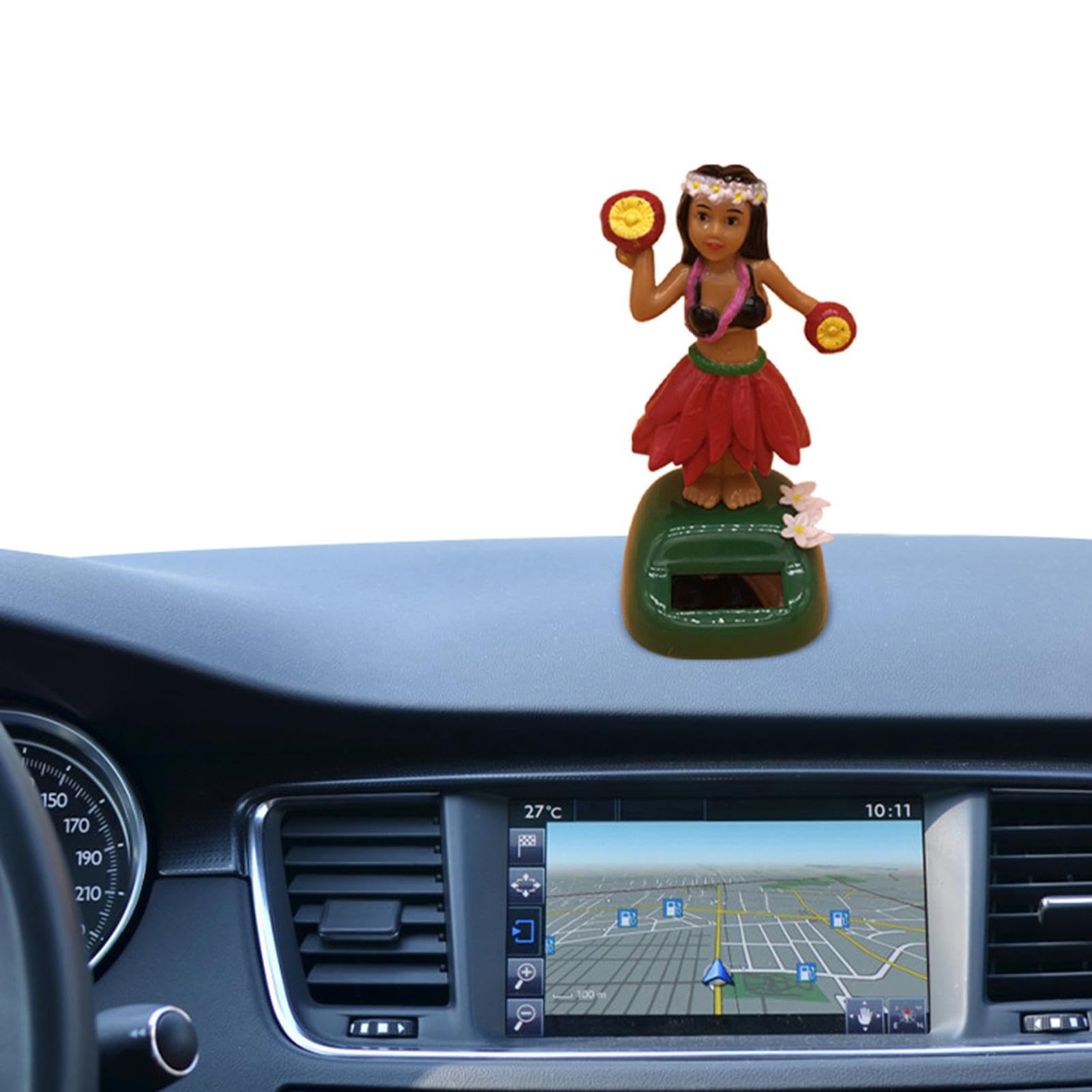 Figura Bailarina Hawaiana Para Coche - Decoración Solar Que Se Mueve, Colores Brillantes, Adhesivo Incluido Figura Bailarina Hawaiana Para Coche - Decoración Solar Que Se Mueve, Colores Brillantes, Adhesivo Incluido