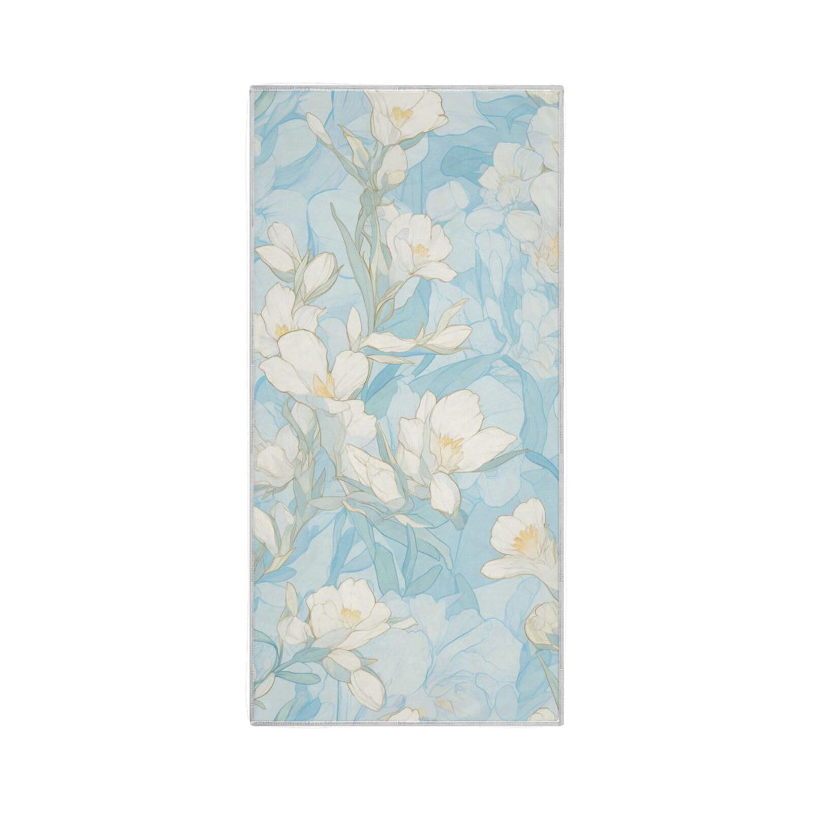 Yoogain Cartoon Freesia Soft Blue Quick Dry Microfiber Hand Towels Quick Dry Hand Towel for Bathroom washcloths Gym Towels Sweat Hand Towel Sports 30