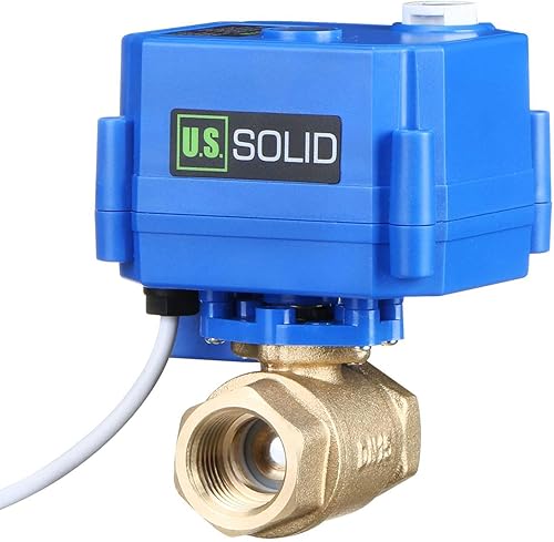 Miniatura 50 de U.S. Solid Válvula de bola motorizada - Válvula de bola eléctrica de latón de 1/2", puerto completo, 9-24V AC/DC y configuración de ruptura positiva