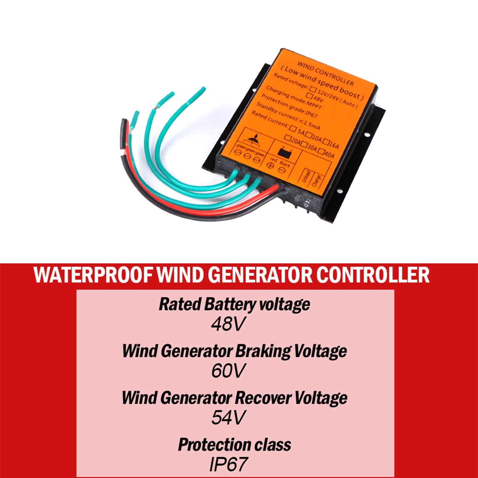 Regolatore di Carica del generatore delle Turbine eoliche 8000W-10000W, regolatore di Carica della Batteria Impermeabile, 12V / 24V / 48V