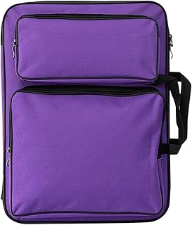 WAJJWI Bolsa para Portafolios De Arte Mochila Multifuncional for portafolio de Artistas, Bolso de Hombro, Bolsa de Dibujo de Viaje, Mochila Impermeable for bocetos de Arte(Purple)