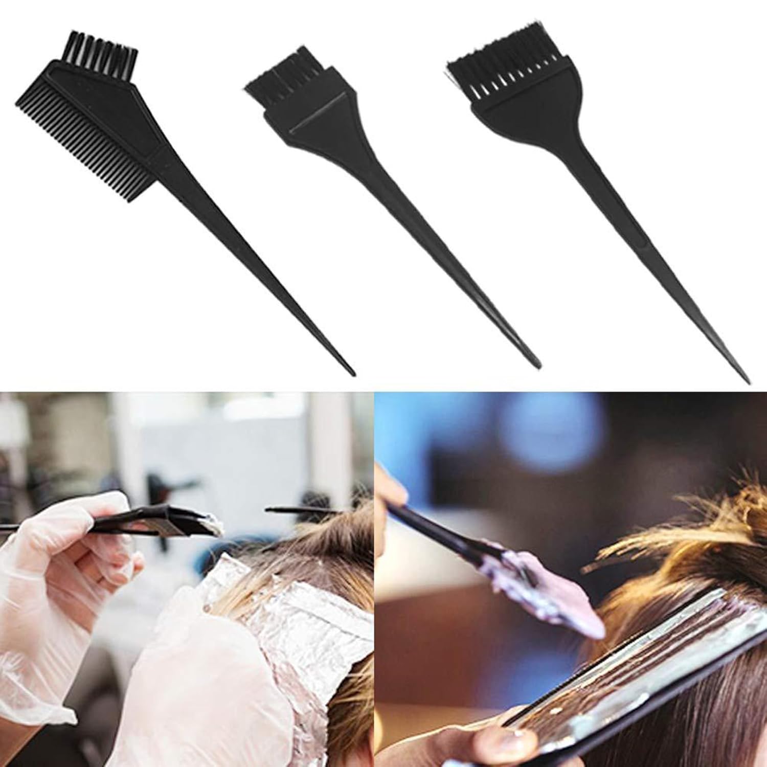 Yinhing Hair Coloring Kit, Professional Dyeing Tools Set with 2 Bowls 4 Brushes Combs 5 Clips, for Salon Home DIY Highlighting Balayage (Pink)