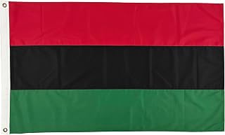 100% Cotton, Sitched Design, Pan African Heritage Flag, Made in USA (30" x 50" inches)