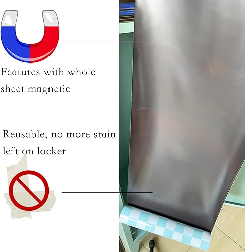 Miniatura 3 de Svartur Papel tapiz magnético de 36 x 12 pulgadas para taquilla, reutilizable, sin manchas, fácil aplicación, recortar para ajustar, formato rollo,