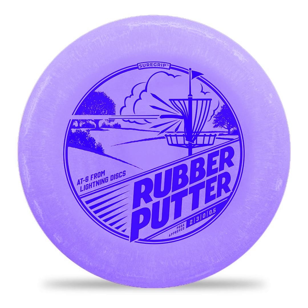 Lightning Sure Grip Rubber Putter Disc Golf Disc | #1 Choice | Floats in Water | Durable & Reliable for Beginner to Advanced Players | Stable Flight (Flight Numbers: 2 | 3 | 0 | 0.5)