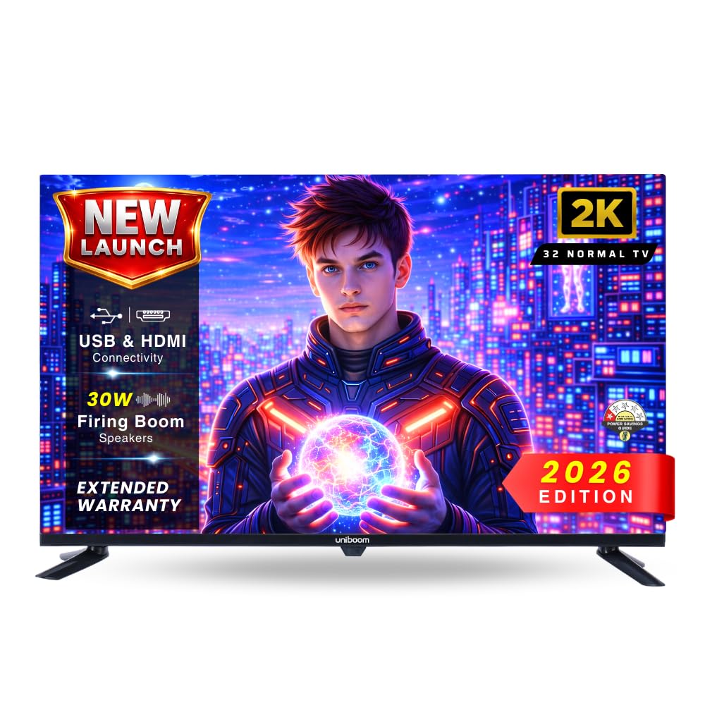 Uniboom_Optima Series 80 cm (32 inch) HD Ready LED TV 2026 Edition with 30W Sonic Boom - True Frameless - Aura Vision+ Display - 2 HDMI - (Non Smart) - 32N-ULT-AED-image-47