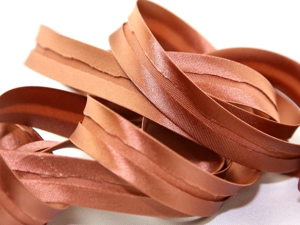 Brown Premium Satin Bias Binding Tape Suitable for Dressmaking - Sold per 25 metre roll