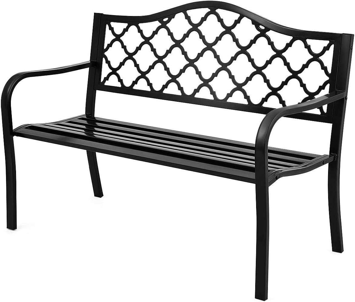 Giantex 50" Patio Garden Bench Loveseats Park Yard