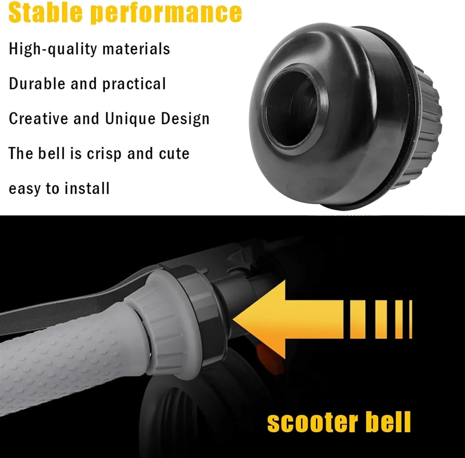 Electric Scooter Bell Compatible with Segway Ninebot MAX G30 Horn KickScooter Skateboard Replacement Parts Loud Sound Bells Ring Accessories, Black
