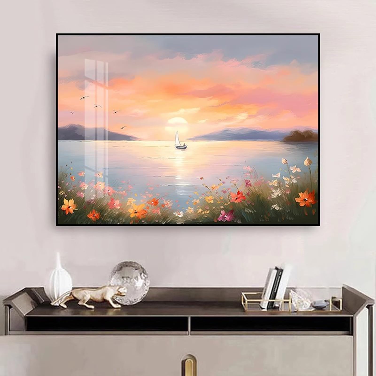 Coperchio Scatola dell'interruttore Decorazione Copri Quadro Elettrico Decorativo Fare Buchi Pannello Nascondi Dipinti Cucina, Facile da installare(A,45x35cm)