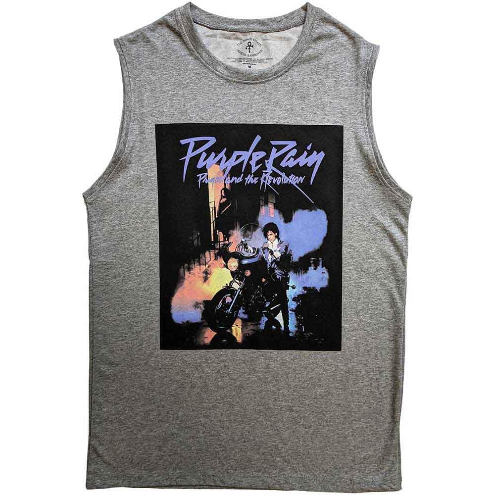 Prince Tank Top Muscle T Shirt Purple Rain Official Unisex Grey M