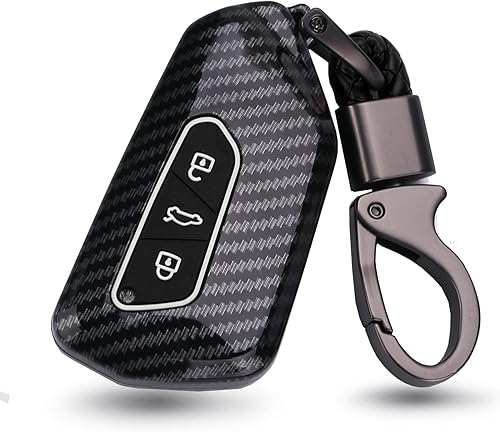 Miniatura 10 de ontto Funda para llavero VW Golf 8 Key Case Carbon Fiber Pattern Key Shell, Azul