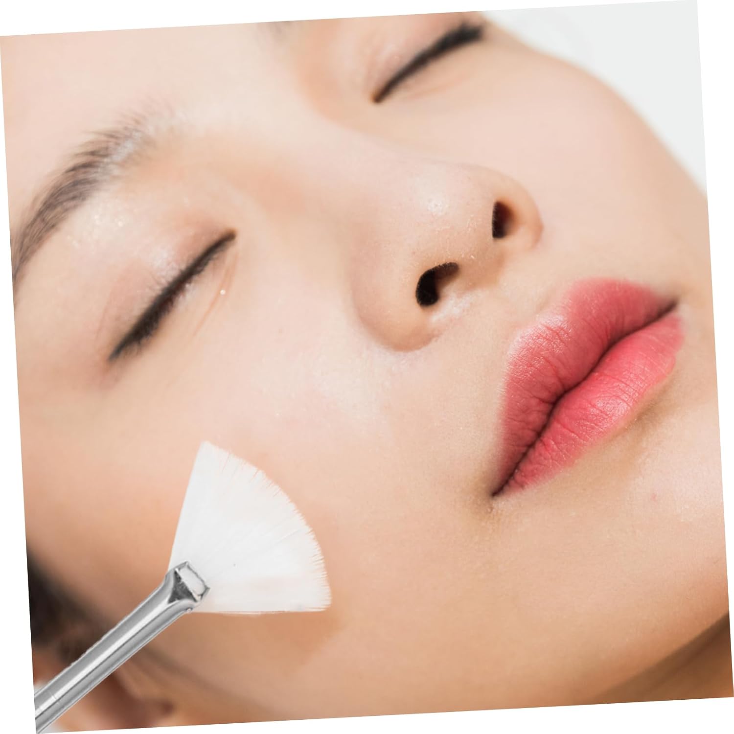 Facial Mask Brush Set Long Handle Fan Shape for Smooth Application Skin Care Tools