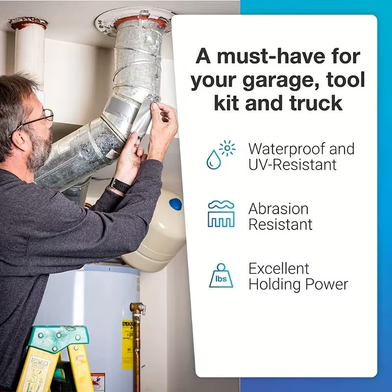 Duct Tape Super Strong Waterproof Silvery Gray Heavy Duty Adhesive for Walls Plastics Glass Wood Packing Repair Cable Bundling, Width40mm*Length20m