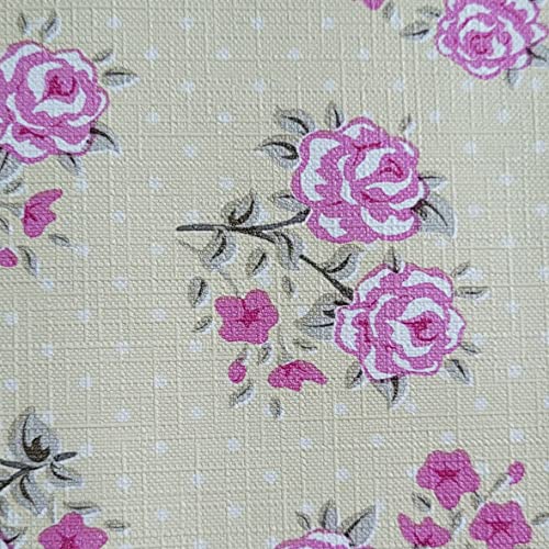 Toalha Mesa Flanelada Pvc Impermeável Rosas Bege Redonda