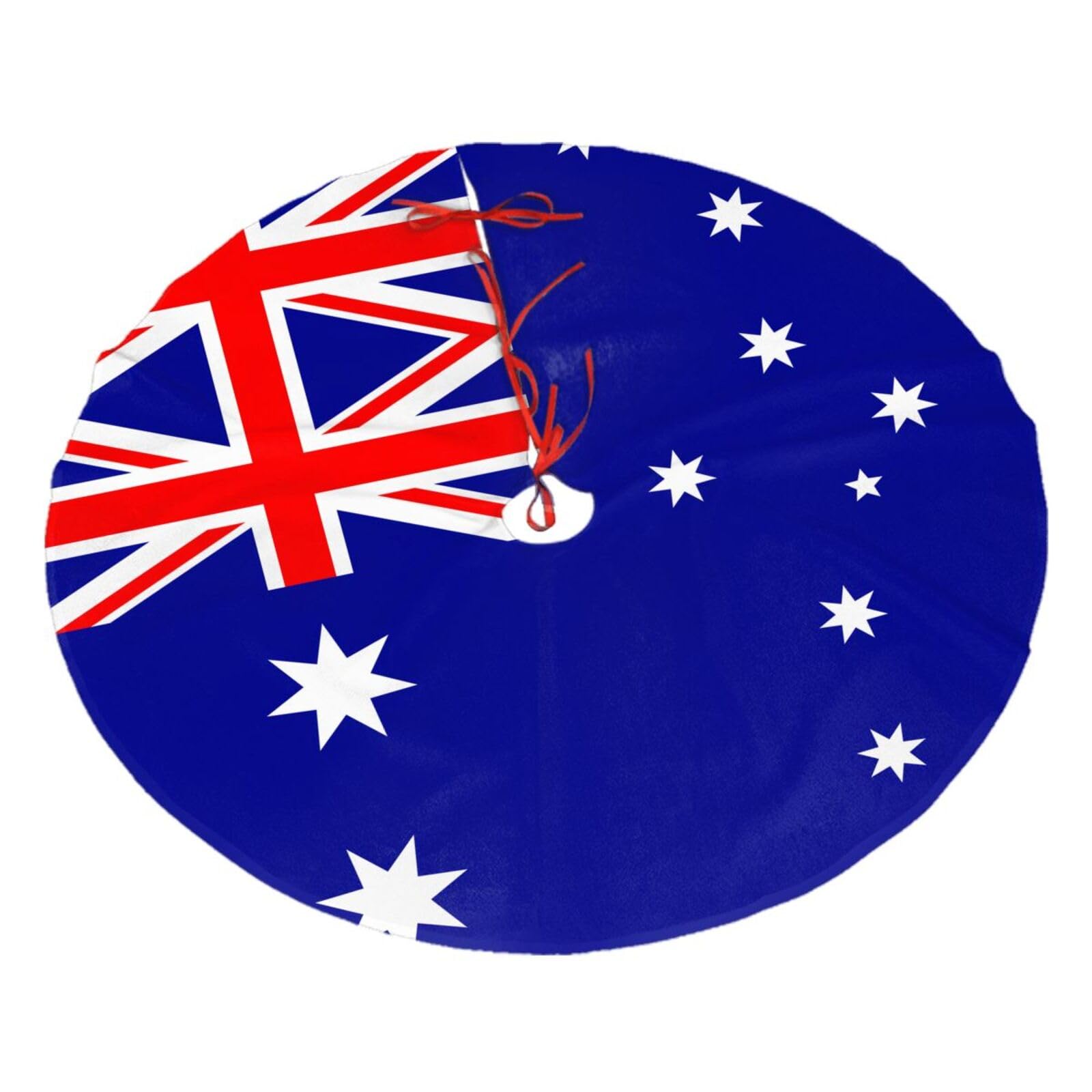 Australian Flag Printed Christmas Tree Skirt Christmas Plush Tree Skirt 48 inches (About 112.2 cm) Christmas