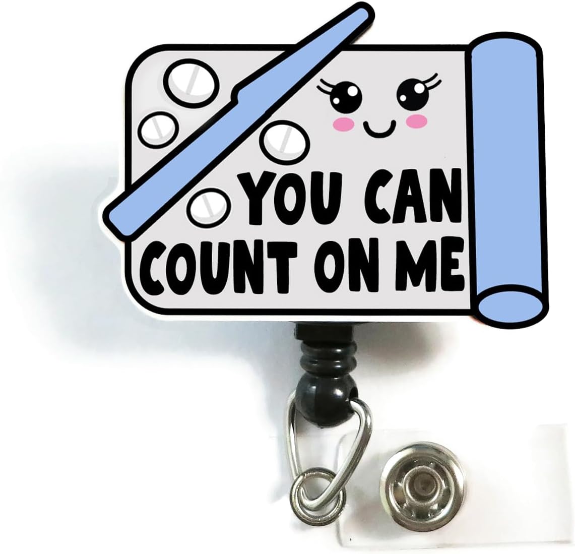 Cute Pharmacy Tech Badge Reel, You Can Count on Me Pharmacy Badge Holder, Funny Pharmacy Badge Reel, CPhT Pharmacy Tech Gifts, Pharmacy Students Badge, Pharmacy Week Gift, Pill Counting Tray Badge