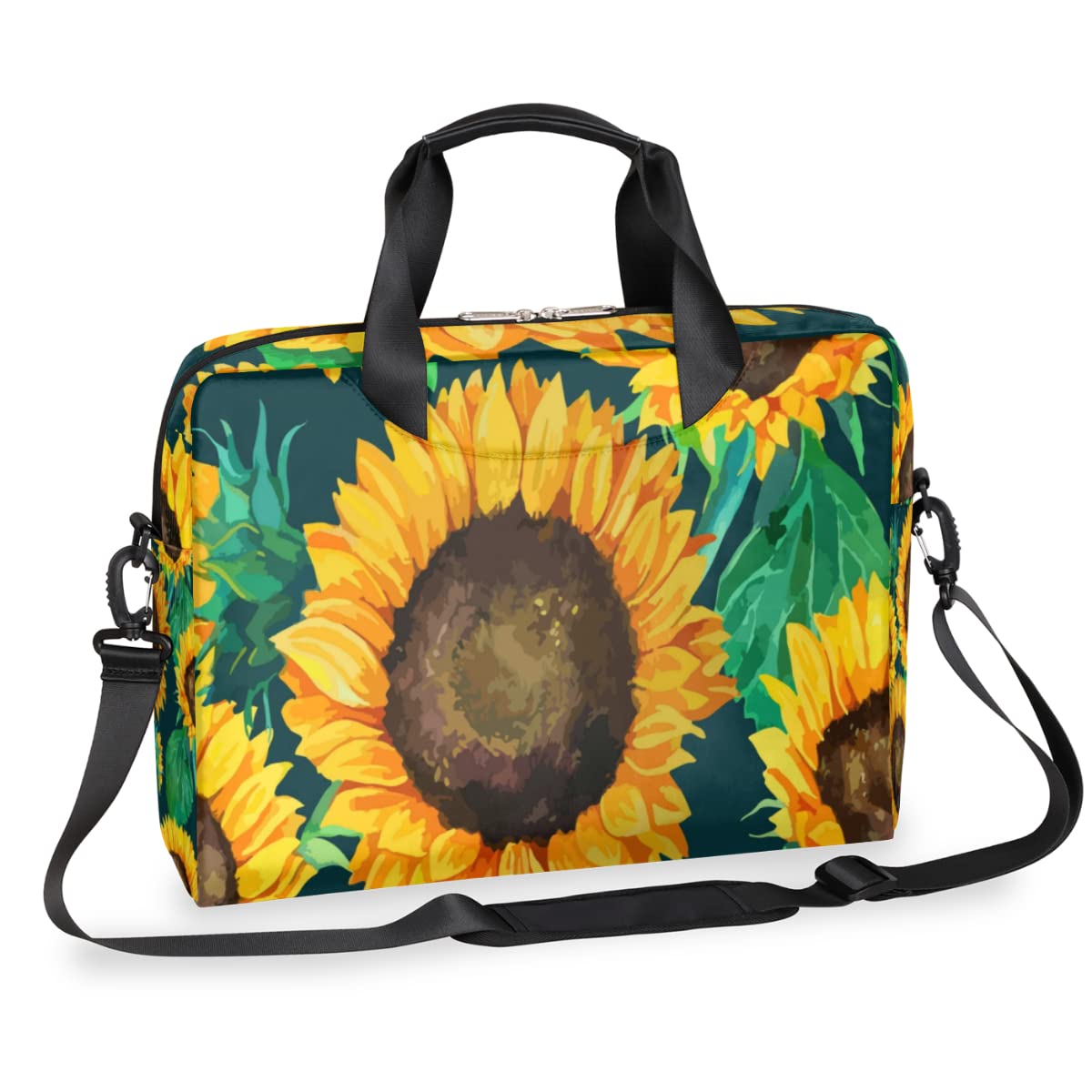 Custodia per laptop con fiori di girasole per borsa a tracolla da 13 a 16 pollici con fiori gialli borsa a tracolla per laptop valigetta borsa da trasporto