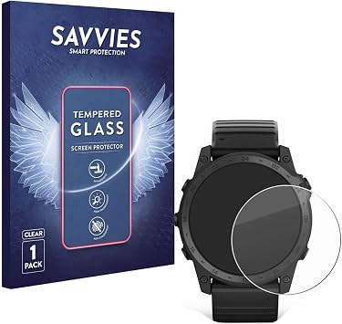 savvies Armoured Glass 1-Pack Compatible with Garmin Tactix 7 Pro Ballistics Tempered Glass Screen Protector [Shockproof, 9H Ultra Hard]