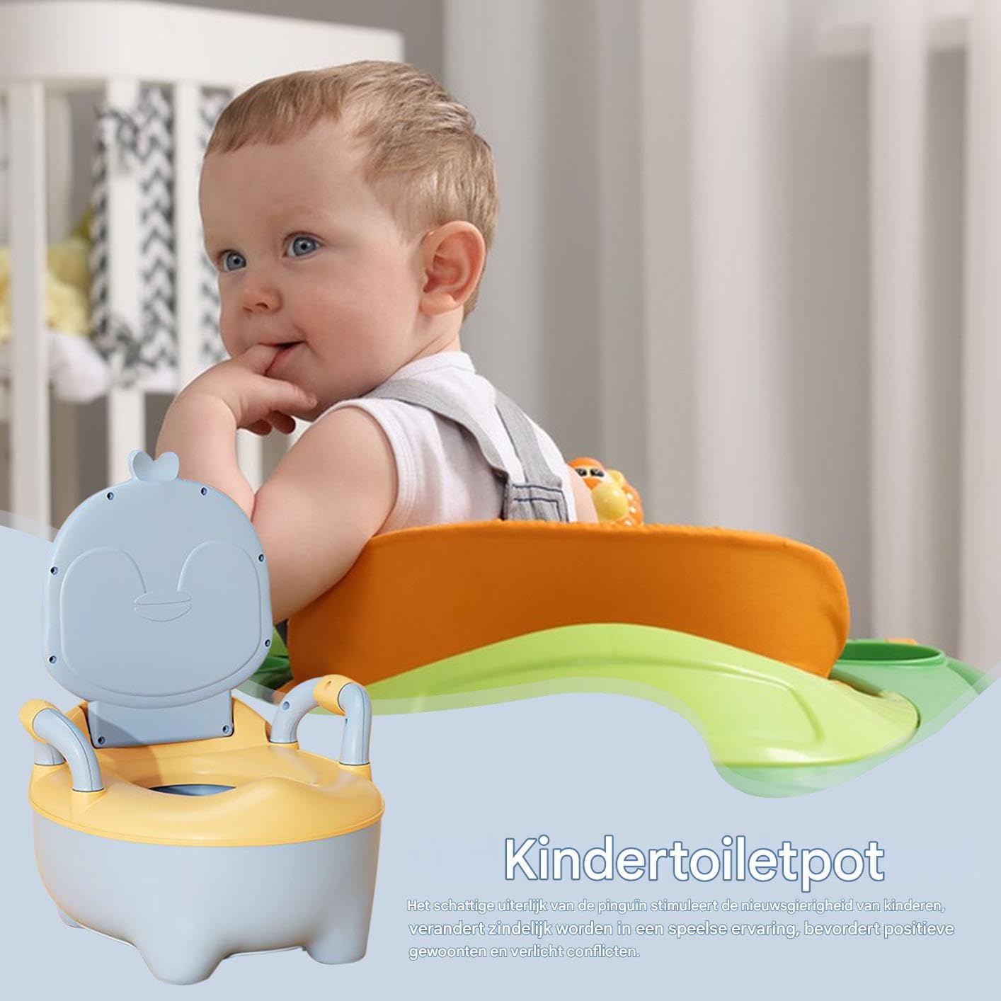 Kinder reisen Töpfchen, Töpfchentraining Toilette, rutschfeste Pinguin Kinder Toilette, Portable Urintrainer, leichte Kinderkommode für Kindergarten, Kindergarten, Zuhause