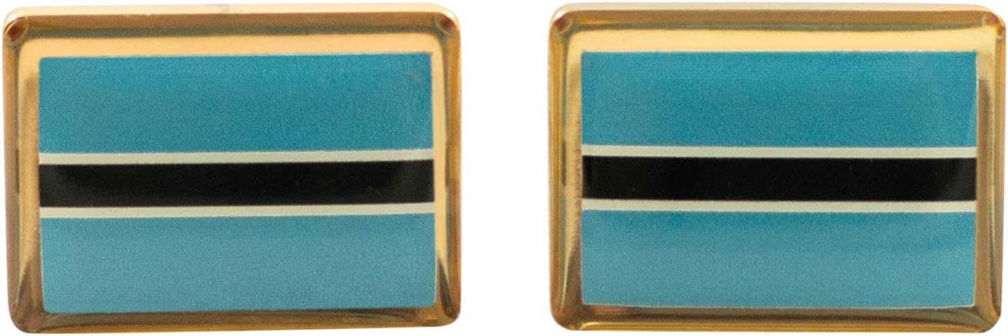 Botswana Flag Cufflinks, Lapel Pins, Tie Bars, Earrings, Jewelry and Accessories