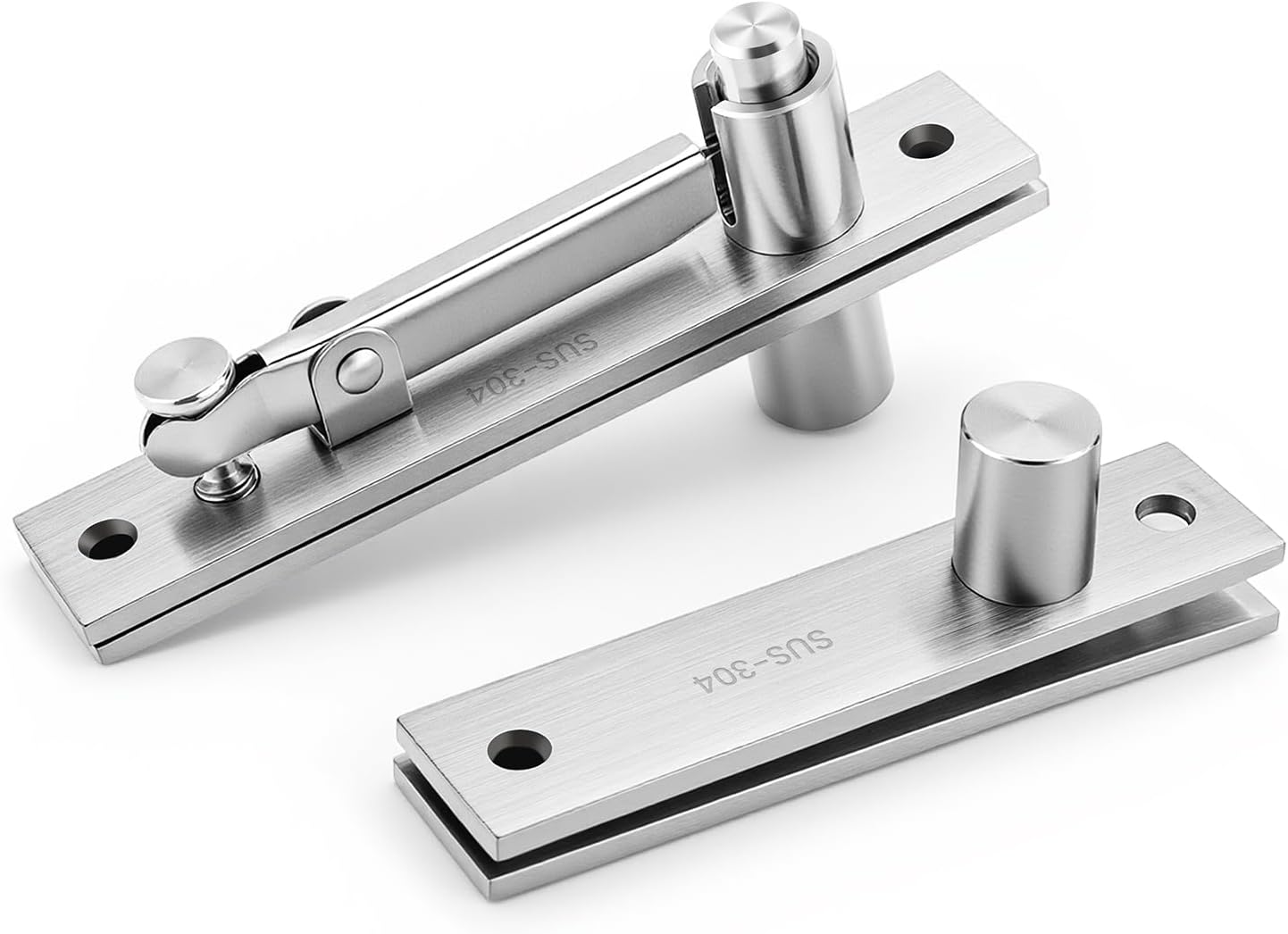 Heavy Duty Pivot Hinge Hidden Door Hinge Invisible Door Hinges for Secret Doors Rotating Bookcase Door and Bookshelf Doors with 360 Degree Stainless Steel Brushed Nickle 2 Pack