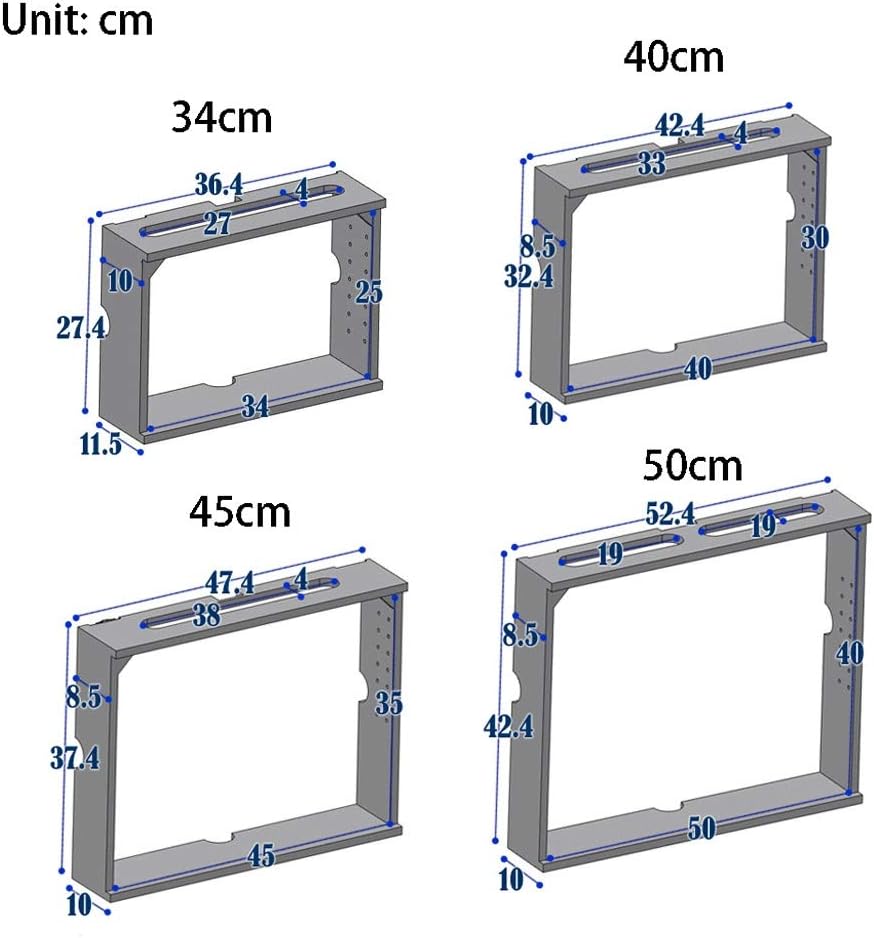 Good home White Wireless Router Storage Shelf Wall-Mounted WiFi Router Storage Box Socket Shielding Wire Finishing Wire Box Floating Shelf (Size : Inner Diameter 40cm)