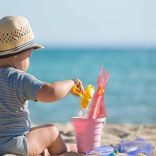 Miniatura 2 de Gemini&Genius 2 juguetes de calamares, animales bioluminiscentes marinos, juguetes de sepias, figuras de acción de animales marinos, regalo ideal