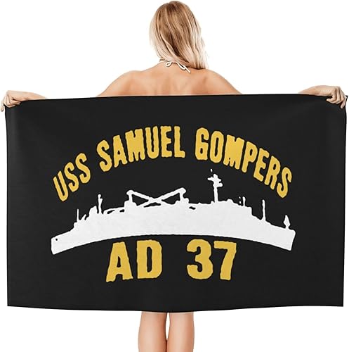 Miniatura 2 de ADOSIA USS Samuel Gompers Ad-37 - Toalla de playa de 32 x 52 pulgadas, suave y absorbente