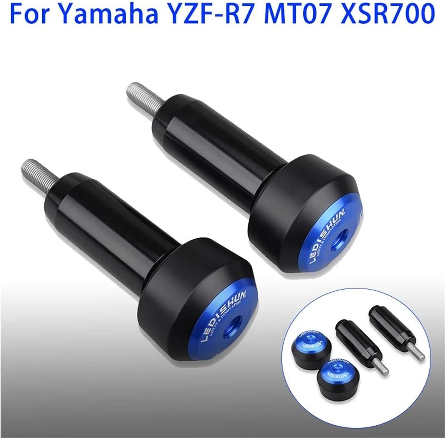 Anti Crash Pad Protector Motorcycle Frame Slider Fairing Guard Crash Pad For Yamaha YZF R7 MT-07 XSR700(Blue)