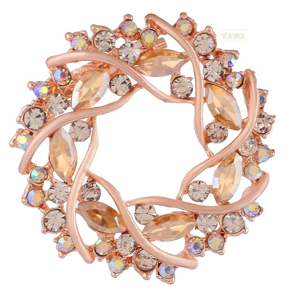 VAMA Golden Crystal Stone Saree Brooch Pins Floral Coat Dress Gown Shawl Wedding Bridal Brooch Accessories for Women & Girls (brooch pin for women) (B01FUG7VJ6) Amazon Price History, Amazon Price Tracker