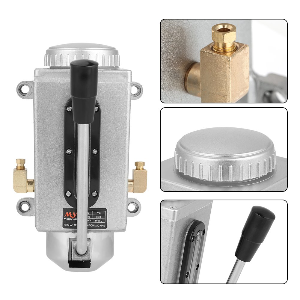 Pompa di lubrificazione manuale lubrificazione Y-8 doppio foro di uscita Base in nylon 4 mm