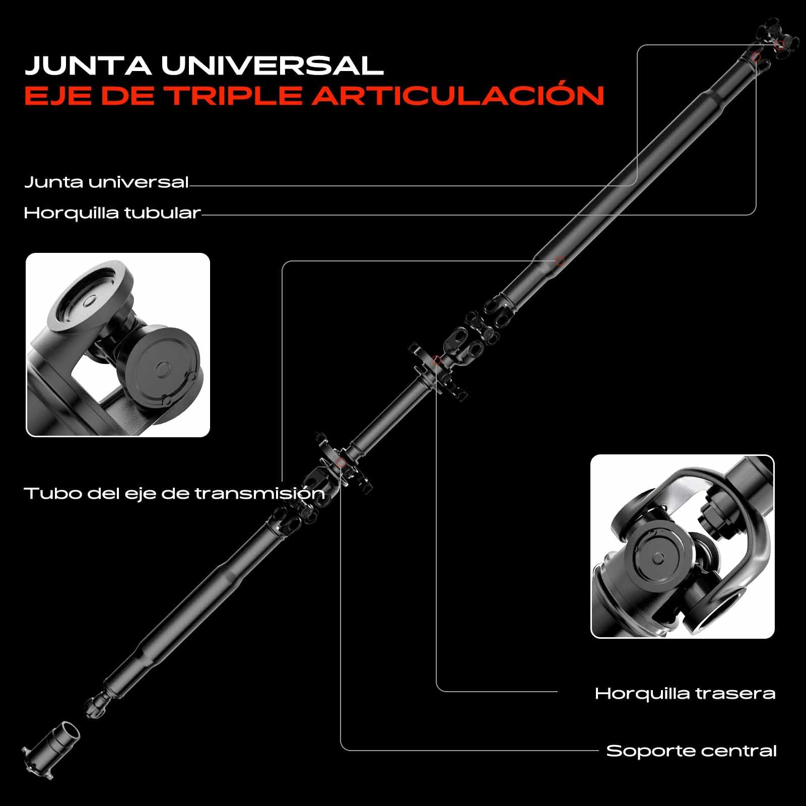 Frankberg Árbol cardán Árbol de transmisión Compatible con Vito/Mixto Furgoneta W639 109 CDi Vito Bus W639 109 CDi Replace# A6394103006,6394103006