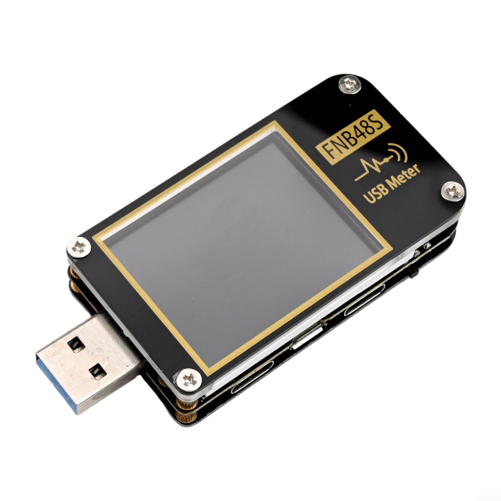 FNB48S Tester USB Misuratore di potenza Rilevatore di corrente di tensione per Qc4 PD3.0 Analizzatore di protocollo di ricarica rapida per display HD da 1,77 pollici per capacità della batteria (senza