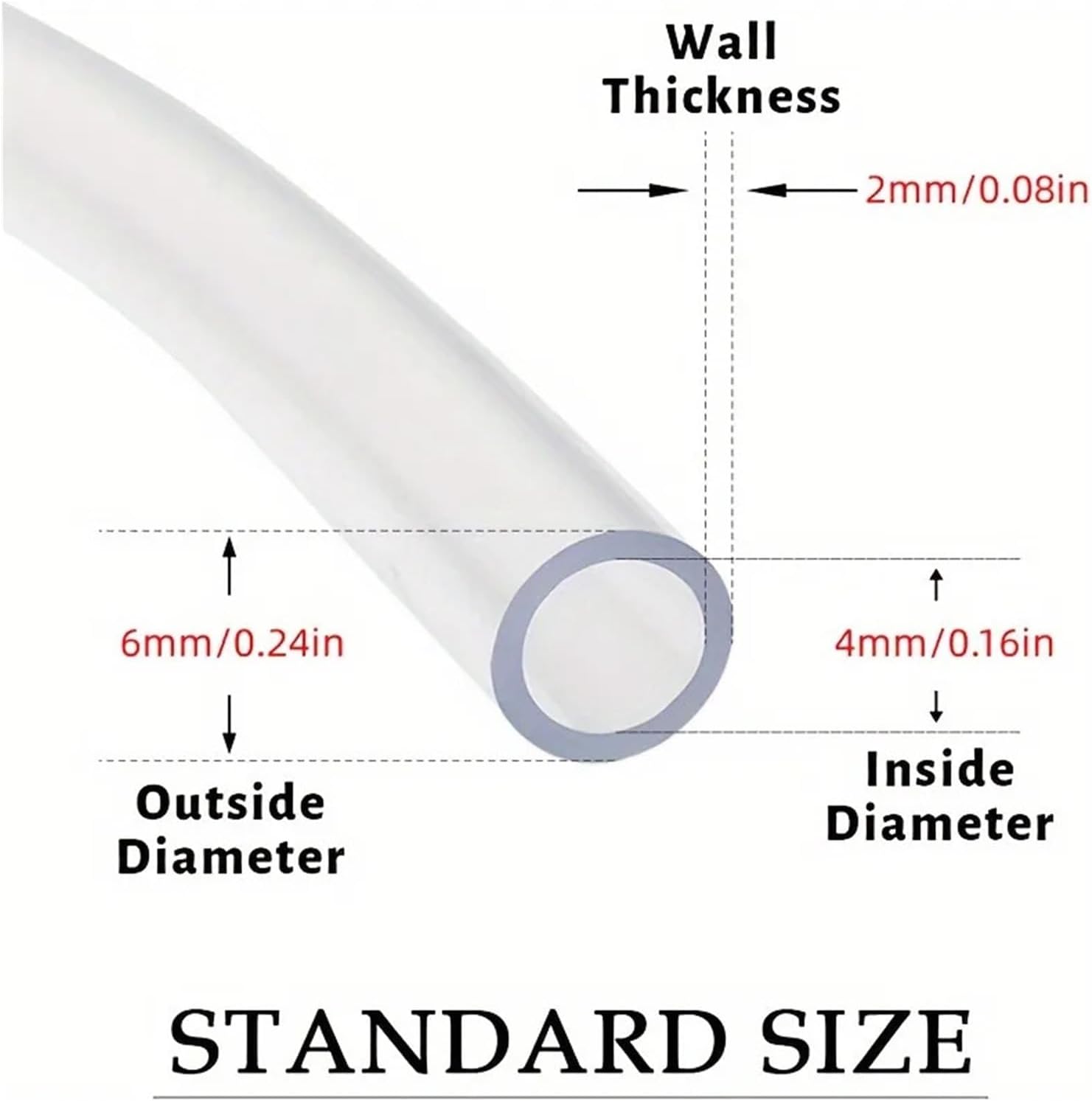 4 * 6mm Silicon Aquarium 5Meters Oxygen Pump Hose Air Bubble Stone Aquarium Fish Tank Pond Pump Tube Food Grade Material