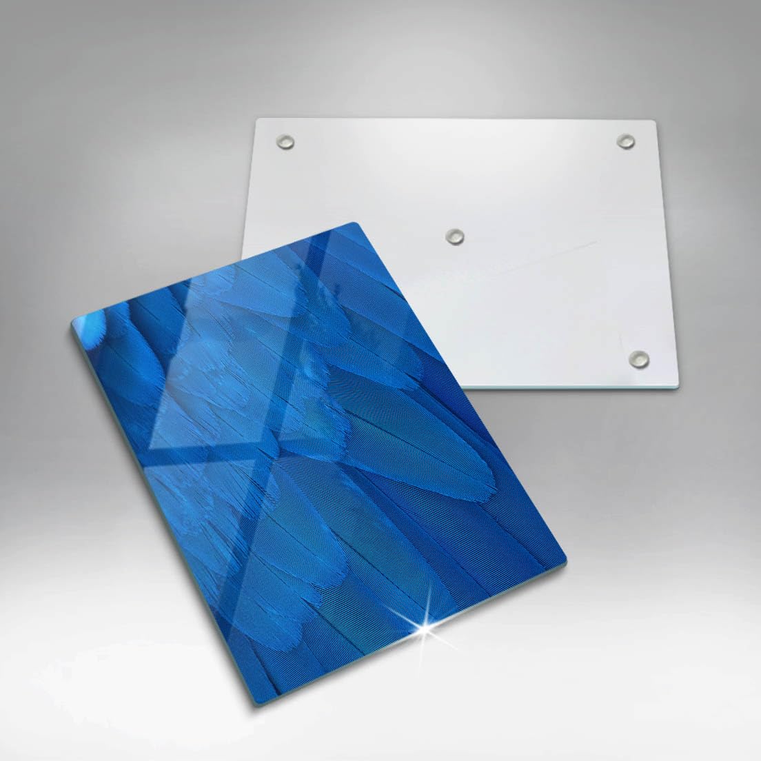 Tabla de cortar de vidrio | Azul | Superficie impresa