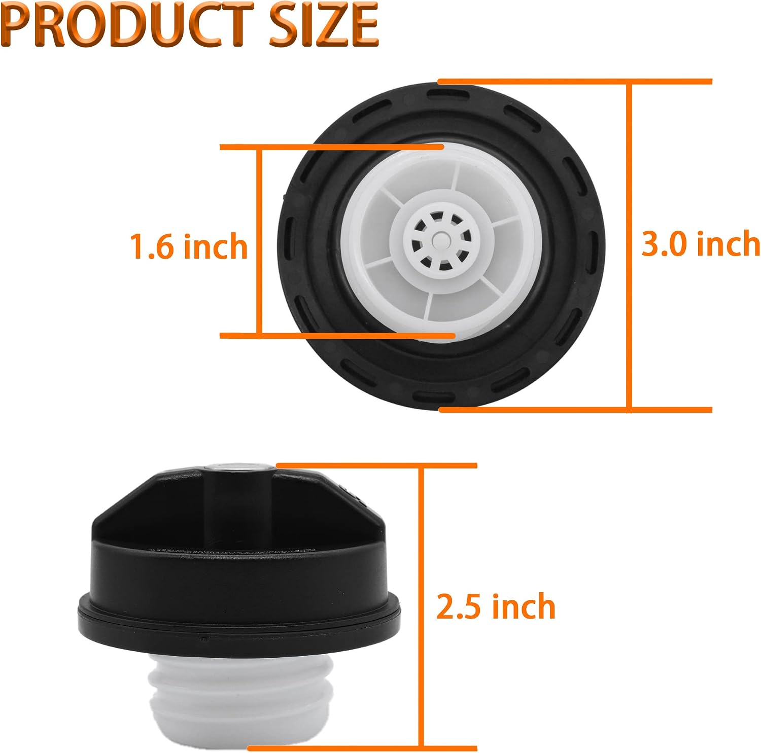 FOKES Locking Gas Cap, Lock Fuel Cap Replace #10504 77300-47020, Compatible with Toyota 4Runner Tacoma Tundra, Honda CRV Acura Infiniti Mazda Nissan Buick Cadillac GMC