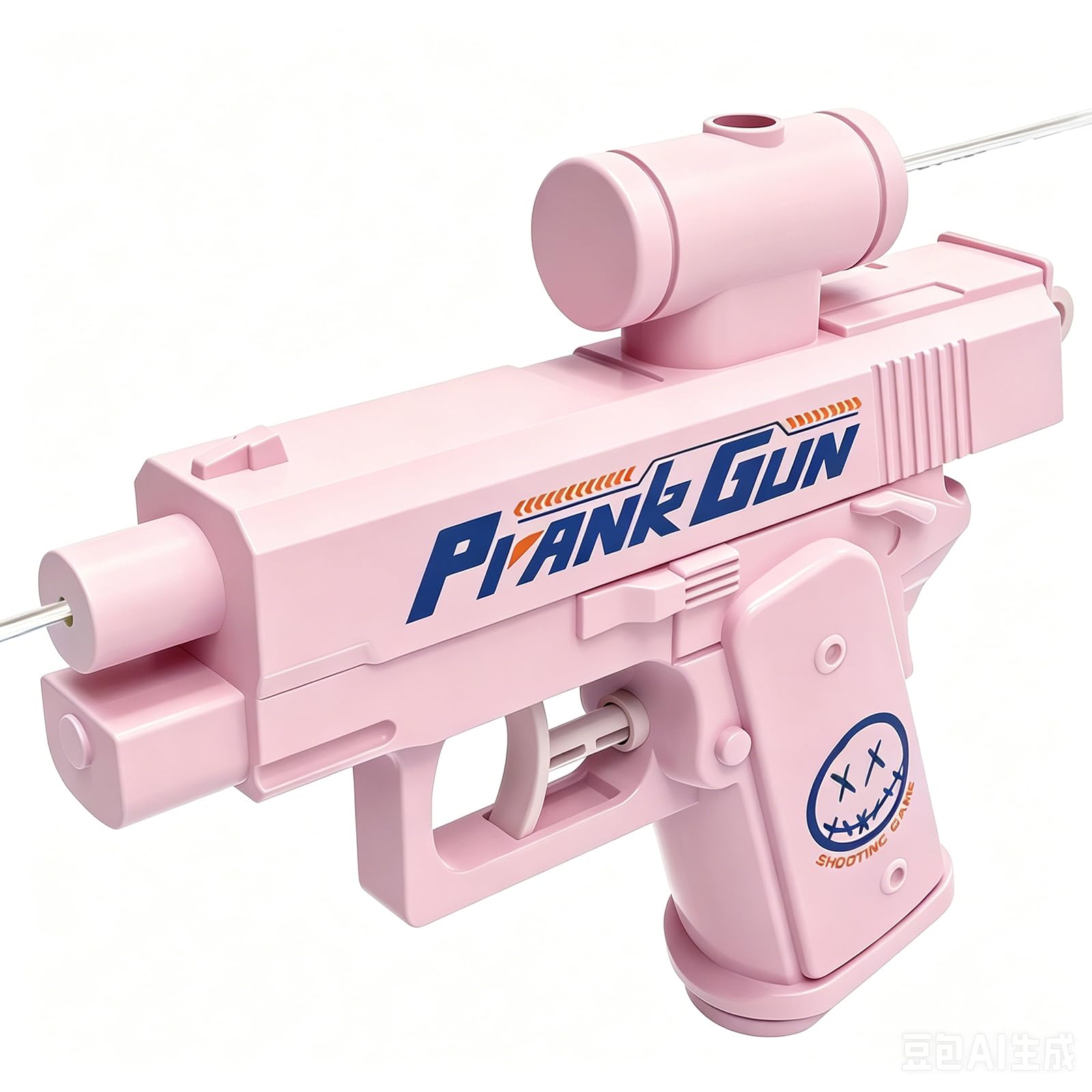 Prank Water Gun, Two-Way Water Pistol with Shoots Backwards, Funny Splashy Gun for Adults & Kids, Creative Water Toy for Summer Pool and Beach Party(Pink)