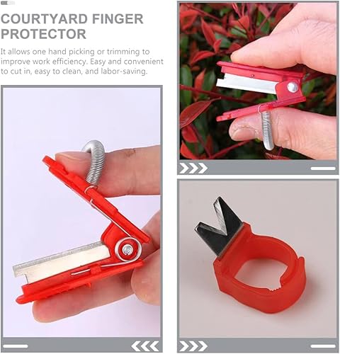 Miniatura 5 de Yardwe Cuchillo de pulgar de jardín, 2 piezas, cuchillo para plantas de cosecha, frutas y verduras, recolección de plantas en maceta para recortar