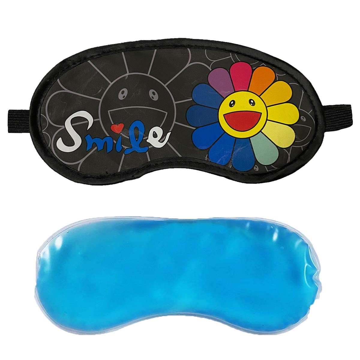 Rack Jack Gel Eye Mask - Smile Flower - Black