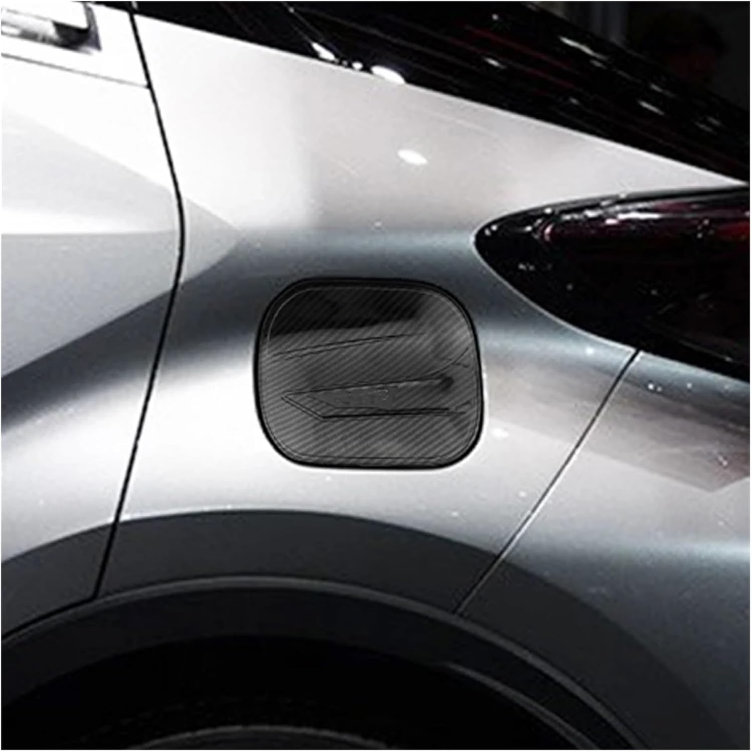 Car Car Body Gas Fuel Oil Tank Cover Cap Sticker Auto Parts Compatible with Toyota C-HR CHR 2016-2019 Accessories(Carbon Fiber)