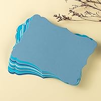 Vista 6 de Paquete de 50 tarjetas kraft en blanco de cartulina de papel grueso marrón, tarjetas de felicitación para menús de tarjetas de regalo de bricolaje