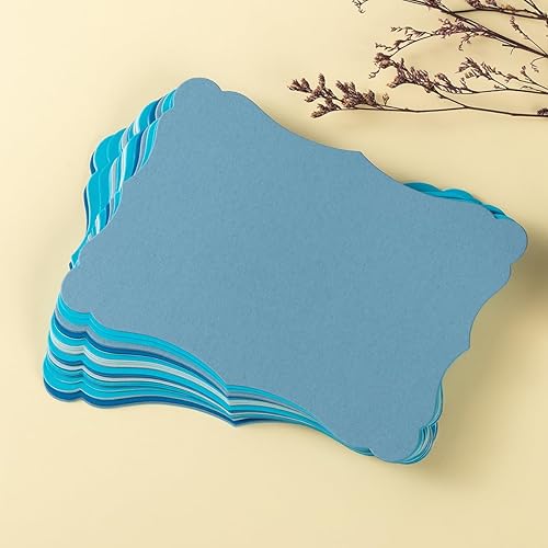 Miniatura 6 de Paquete de 50 tarjetas kraft en blanco de cartulina de papel grueso marrón, tarjetas de felicitación para menús de tarjetas de regalo de bricolaje