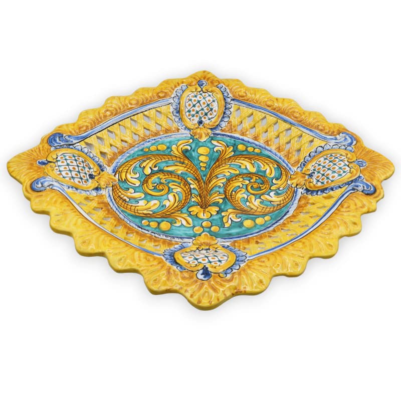 Céramique de Caltagirone baroque centre de table fait main d'exception