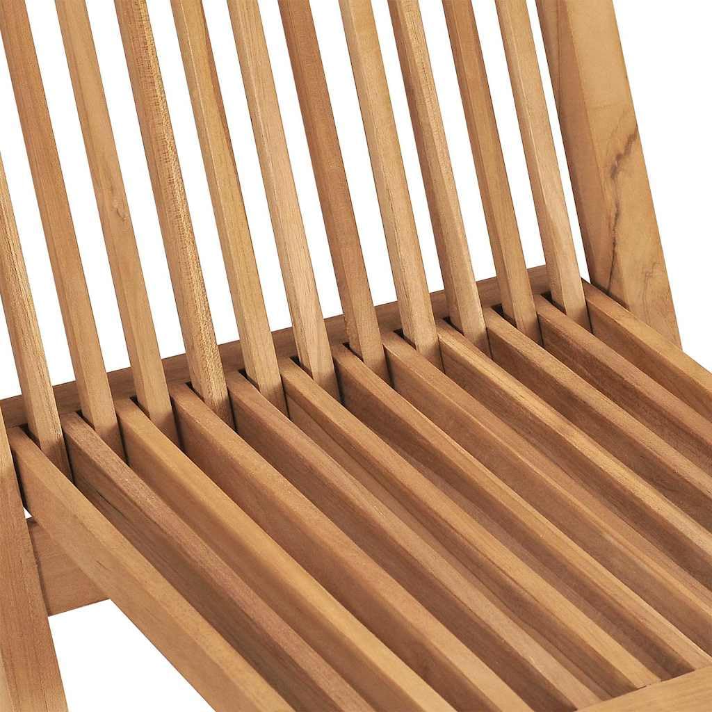 Set da pranzo da giardino in legno massello teak, sedie e tavolo pieghevoli in legno di teak per terrazza, robusto set di mobili da giardino in legno con portata massima di 110 kg per seduta