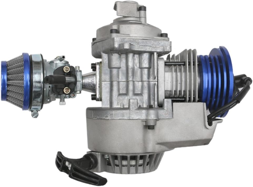 49cc 2 Stroke Engine Motor for Mini Pocket Bike Gas G-Scooter ATV Quad Bicycle (Blue)