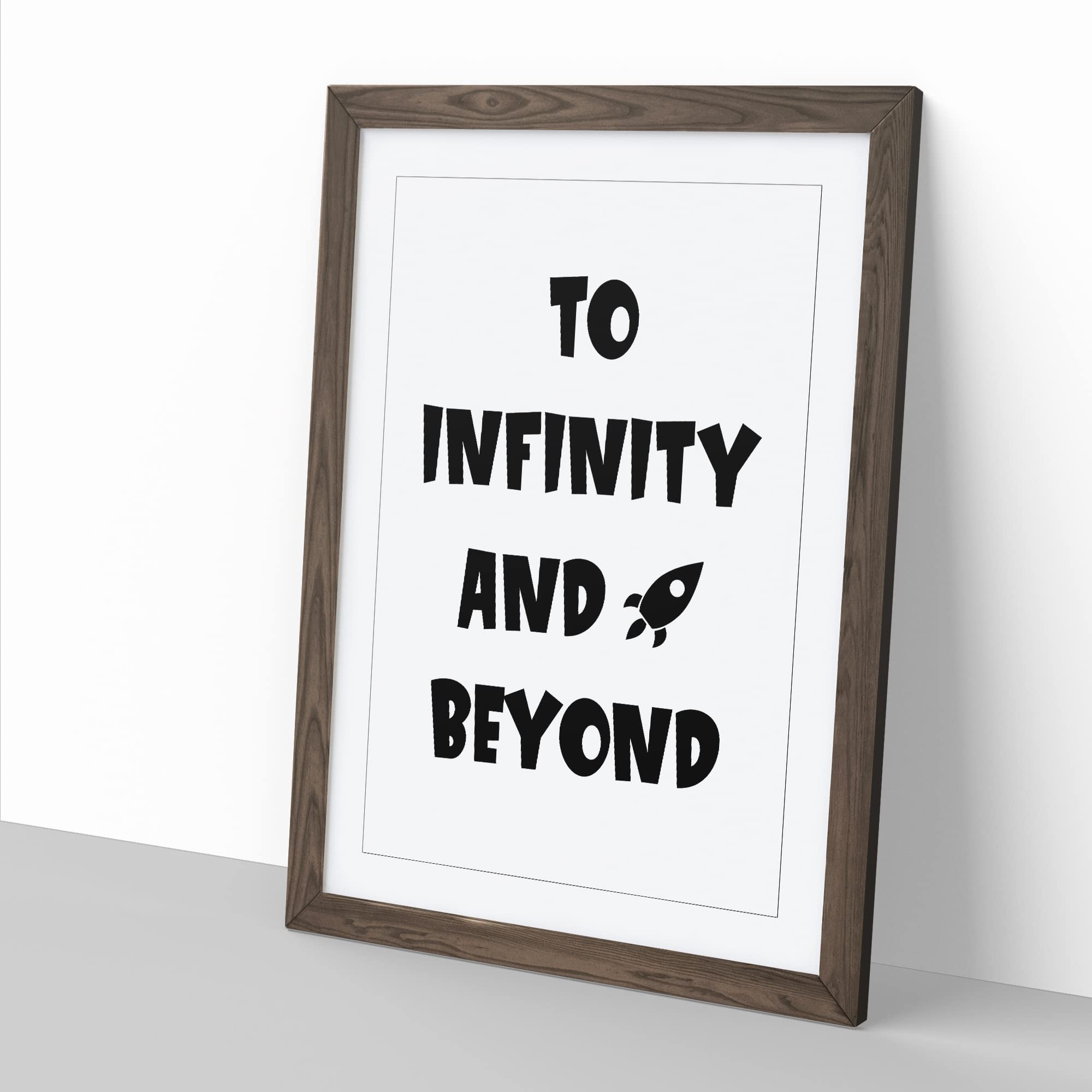 To Infinity And Beyond Typography Quote Framed Wall Art Print - Image 3