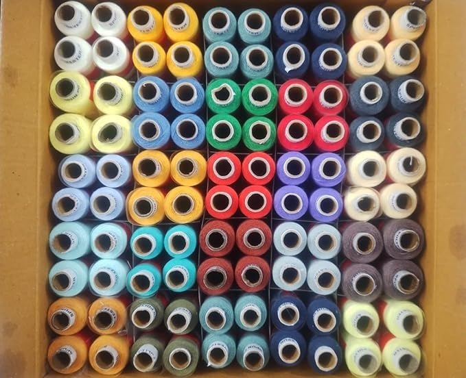 Generic Surya Moon Multicolour Thread (150M Pack Of 100) 25 Dark Shade ...